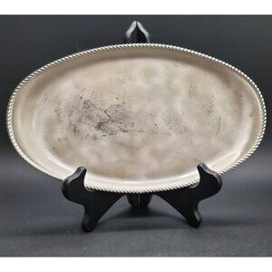 Silver Plated Tray Platter Brass Brushed WMF Icora German Electroplated CR10